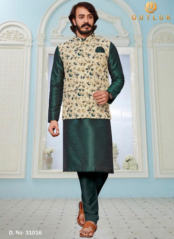 Outluk Vol 31 Exclusive Wear Wholesale Kurta Pajama With Jacket Mens Collection